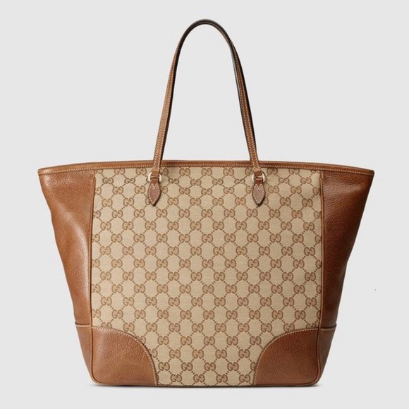 NEW Gucci Bree Canvas/Leather Beige-Ebony tote - Picture 16 of 16